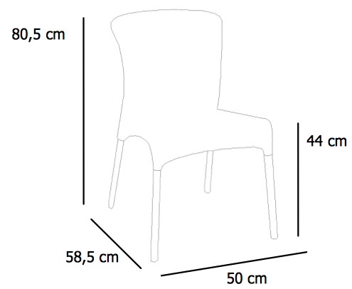 dimensions de la chaise de restaurant net collectivités
