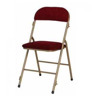 Chaise pliante Opéra Prestige en&nbsp;velours avec&nbsp;système d'accroche piétement en acier