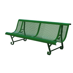 Banc public en métal vert - Net collectivités