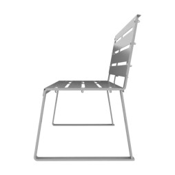 Banc acier extérieur vue de profil