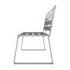 Banc acier extérieur vue de profil