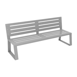 Banc acier extérieur gris