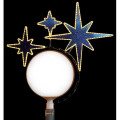 Décoration de Noël pour lampadaire boule : Triple étoile - Net Collectivités