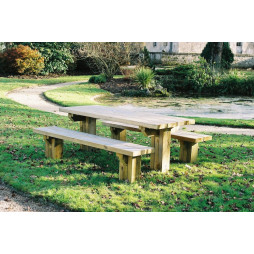 Table pique nique avec bancs séparés