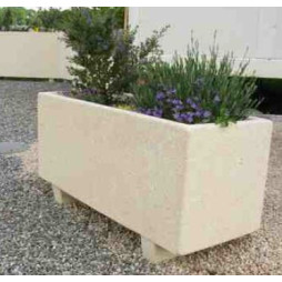 Jardinière rectangulaire en béton Modèle Akhenaton - Netcollectivités