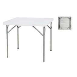 Atlas Table Rectangulaire Pliante - Plastique,Métal - Blanche 120x80x70 à  prix pas cher