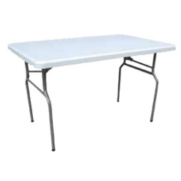 Table en polypro pliante et légère 122 x 76 cm - Net Collectivités