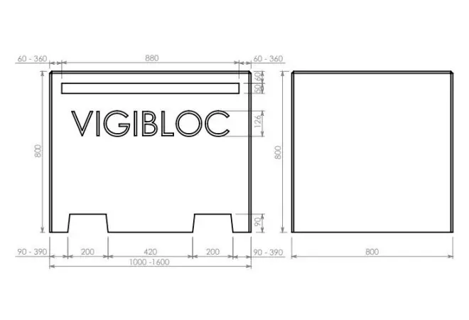 Borne Vigibloc vigipirate en béton - Net Collectivites