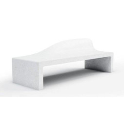 Banc public design tout béton VAGUE ou assis-debout par son dossier - Net Collectivités