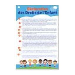 Déclaration des Droits de l'Enfant - Plaque intérieure pour collectivités - Net Collectivites