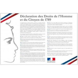 Déclaration des Droits de l'Homme - Loi Peillon - Plaque intérieure d'affichage pour collectivités