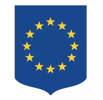 Écusson porte-drapeaux - Union Européenne en PVC châssis en bois