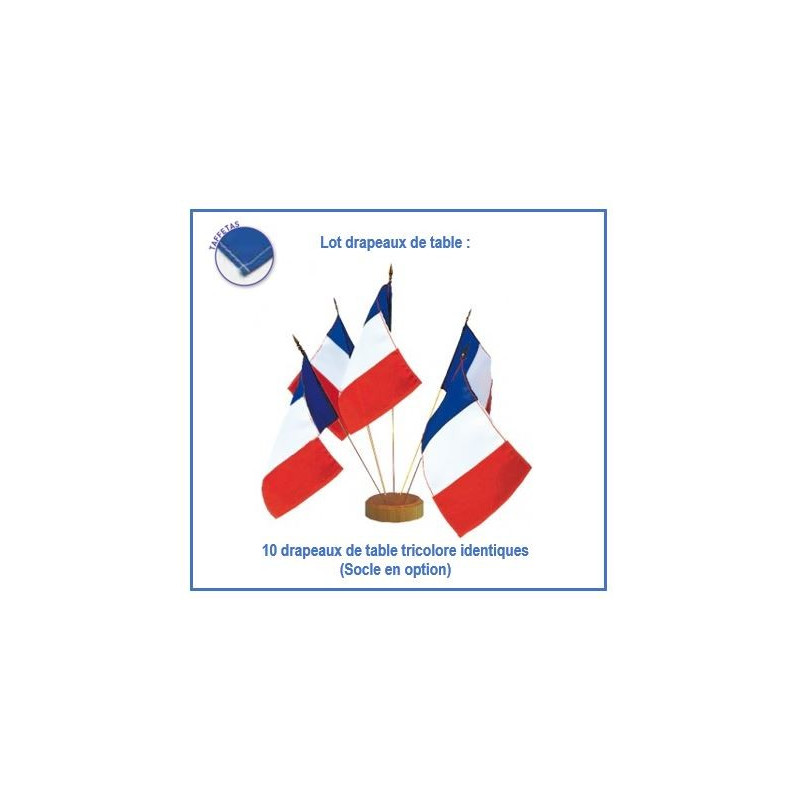 Petit drapeau Tricolore France sur Hampe
