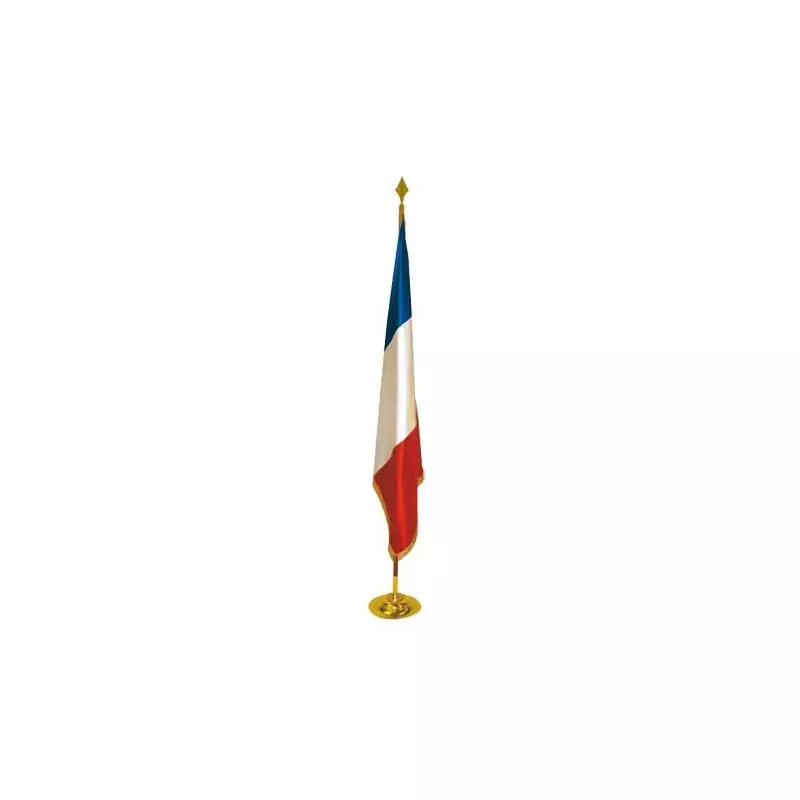 Drapeau prestige mairie - France - 97 x 150 cm - en satin - Net Collectivités