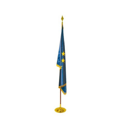 Drapeau prestigieux de mairie - Union Européenne - 97 x 150 cm - en satin