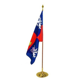 Drapeau prestige pour mairie - Province française - 97 x 150 cm - en satin