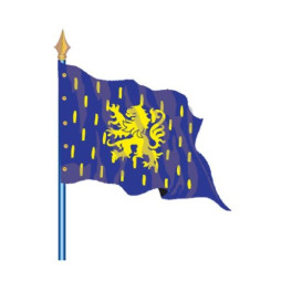 Drapeau sur hampe de comté ou provinces historiques de la France - pour collectivités ou associations - Net Collectivités