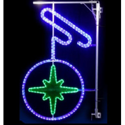 Décor féerique de Noël pour candélabres - Boule éclat - illumination pour décorer la ville