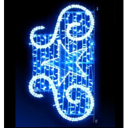 Décor féerique de Noël pour reverbères - Pasiphaé volutes et étoile