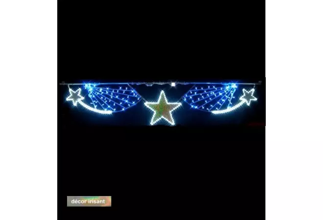 Traversée Lumineuse - Mer d'étoiles - Décor irisant de traversée de rue