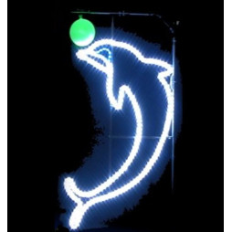 Décor lumineux Dauphin pour lampadaire
