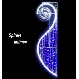 Décor Las Végas lumineux spirale animée pour candélabre