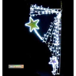 Décor lumineux et irisant Rideau d'étoiles pour lampadaire