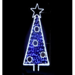 Décor lumineux Sapin Bubulles pour poteau d'éclairage public