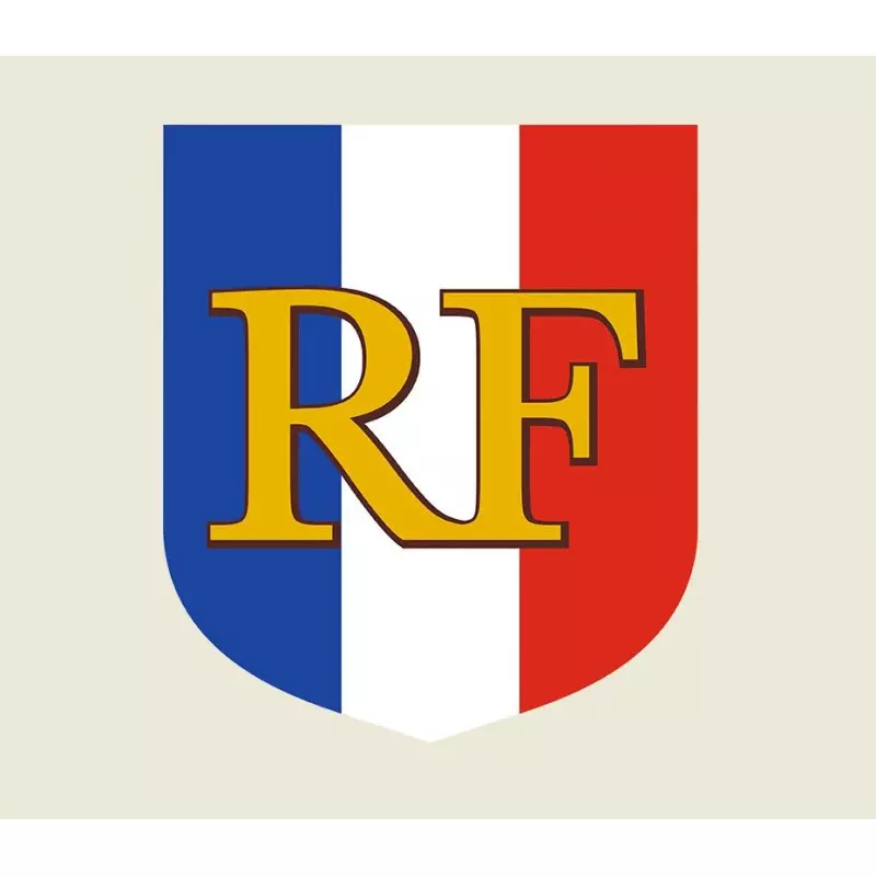 Écusson porte-drapeaux - Tricolore RF - Gamme premium