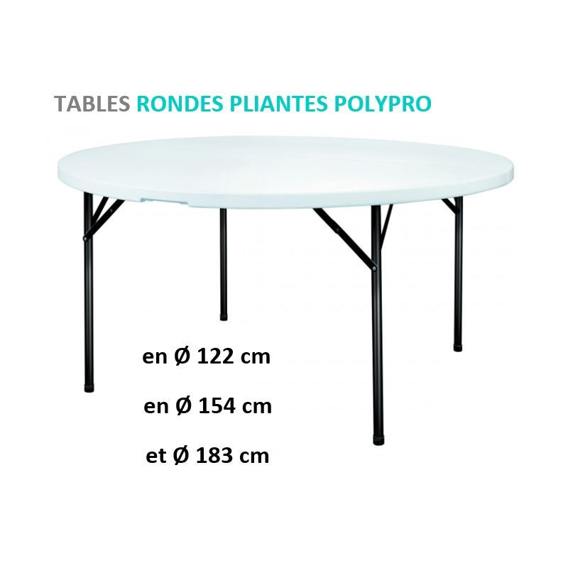 Table Ronde Polypro pliante de Net Collectivités