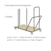 Chariot pour tables pliantes rectangles