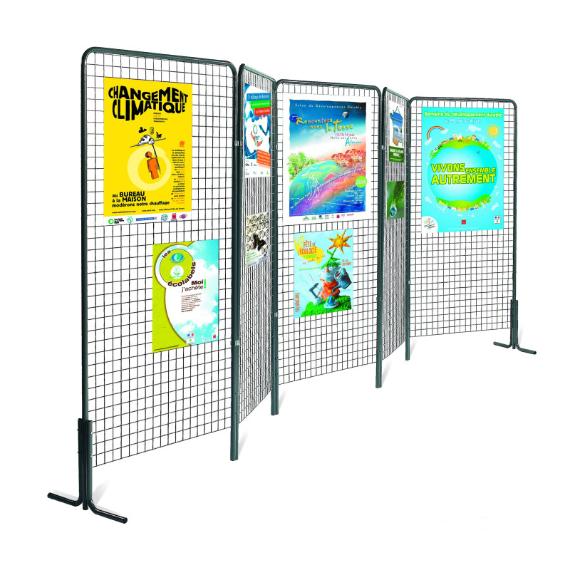 Grille d'exposition photo, panneau d'exposition photo, grille caddie