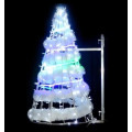 Cône Lumineux bande spirale en 3D - Décor pour poteau - illumination de Noël pour mairie - Net Collectivités