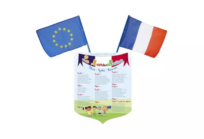 Écusson porte drapeaux "La Marseillaise" pour école maternelle