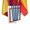 Écusson porte drapeaux avec châssis en bois