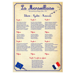 Affiche PVC rigide d'intérieur la marseillaise - Loi Blanquer