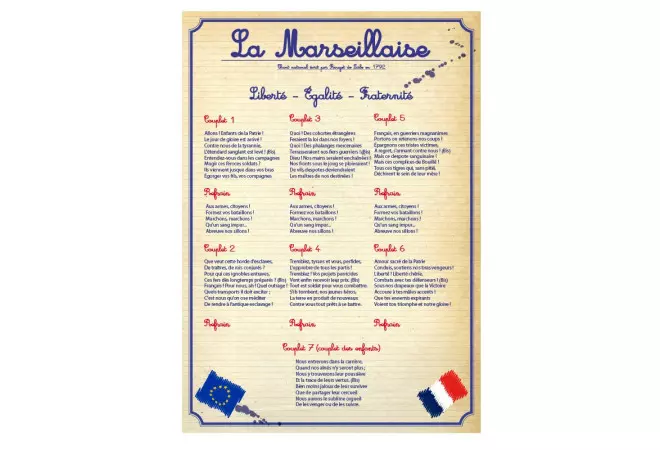 Affiche PVC rigide d'intérieur la marseillaise - Loi Blanquer