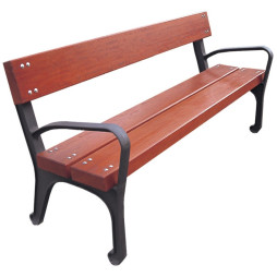 Banc Vitoria bois exotique de 2 mètre de long