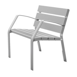 Fauteuil en aluminium gris alu