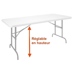 Table à Hauteur Réglable et pliante - Net Collectivités