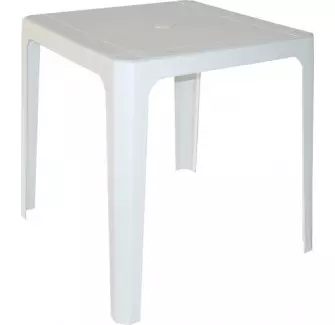Table en plastique Ibiza blanche