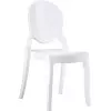 Chaise blanche en polyamide ignifugée