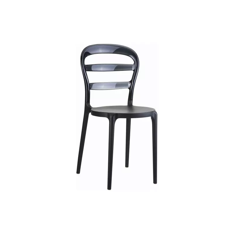 Très belle chaise noire en polypro