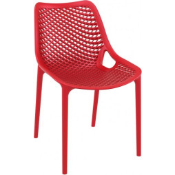 Chaise empilable rouge