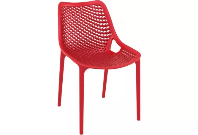 Chaise empilable rouge