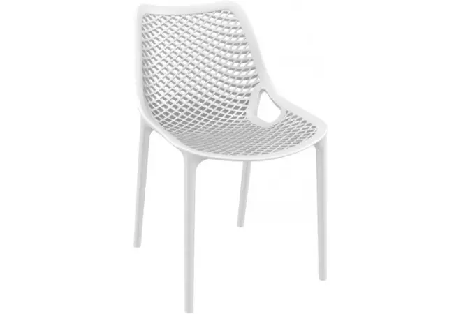 Chaise blanche pour intérieur et extérieur