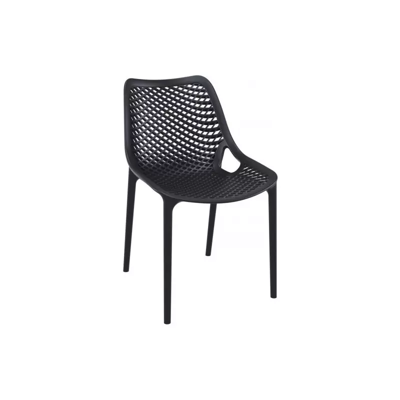 Chaise polypro et fibre de verre noire