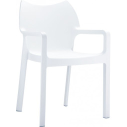 Fauteuil blanc en polypro pour aménager vos espaces de réception