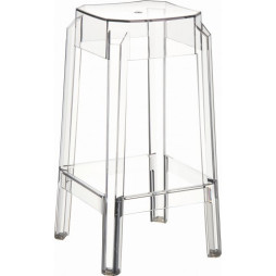 Tabouret de bar haut et transparent