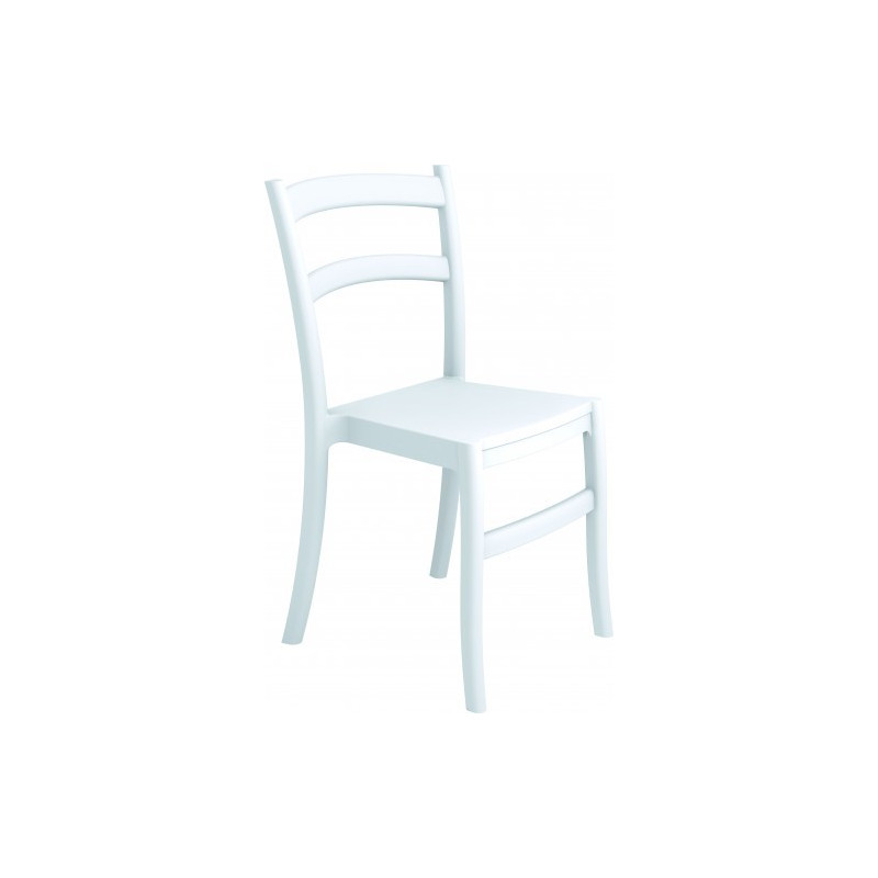 Chaise blanche en polypro et fibre de verre